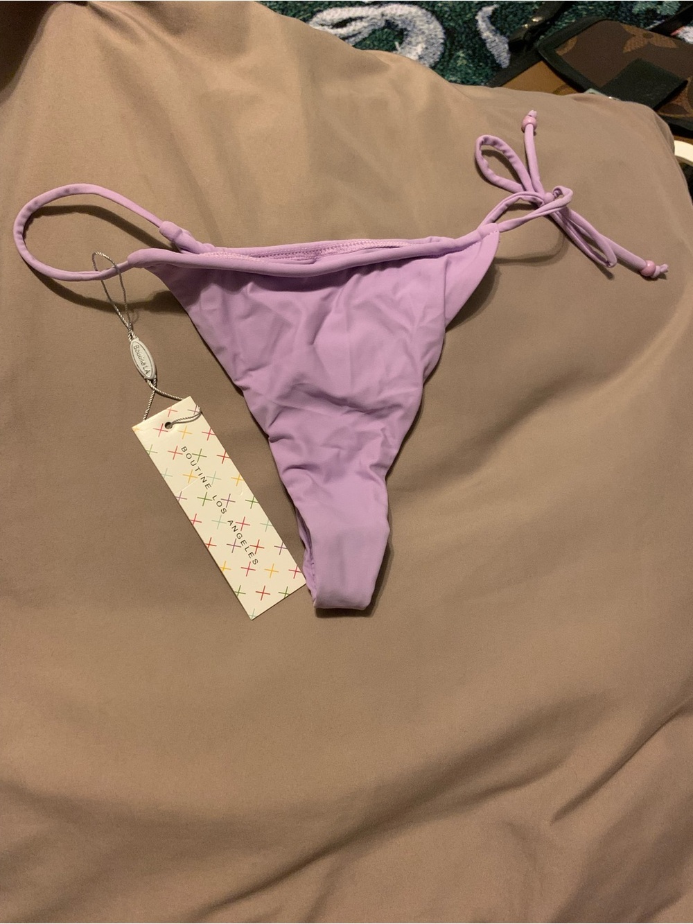Bountinela Lilac one side tie Bikini Bottom New with Tags
